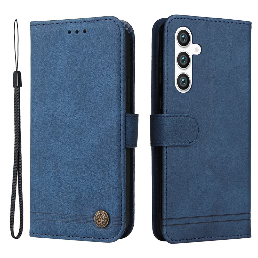 For Samsung Galaxy S23 FE Leather Wallet Cases Skin Touch Phone Cover Stand with Strap