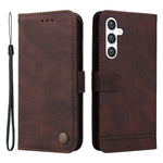 For Samsung Galaxy S23 FE Leather Wallet Cases Skin Touch Phone Cover Stand with Strap