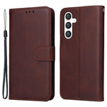 For Samsung Galaxy S23 FE Shockproof Flip Phone Shell PU Leather Wallet Phone Case Stand Calf Texture Cover