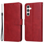 For Samsung Galaxy S23 FE Shockproof Flip Phone Shell PU Leather Wallet Phone Case Stand Calf Texture Cover