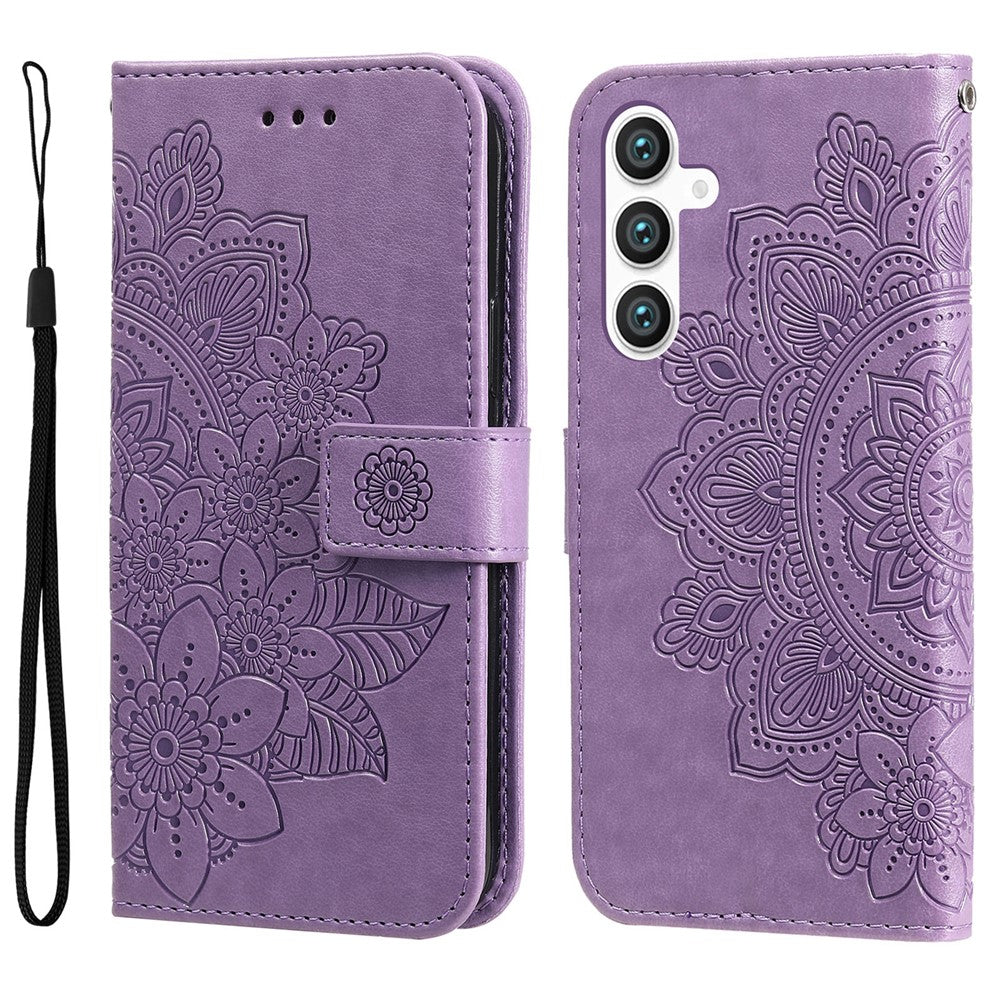 For Samsung Galaxy S23 FE Case Floral Pattern PU Leather Wallet Stand Phone Cover