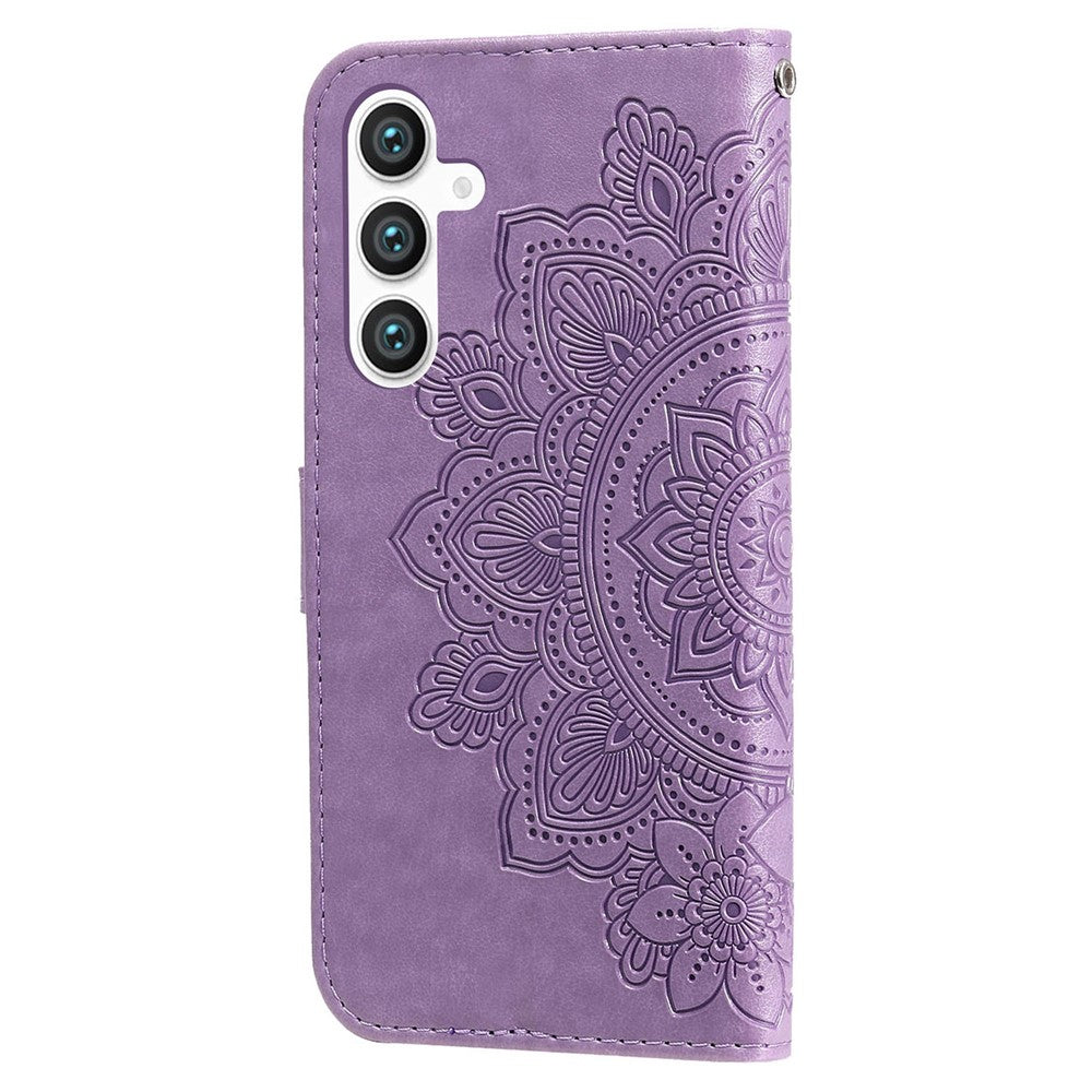 For Samsung Galaxy S23 FE Case Floral Pattern PU Leather Wallet Stand Phone Cover