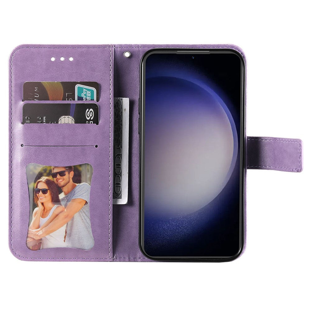For Samsung Galaxy S23 FE Case Floral Pattern PU Leather Wallet Stand Phone Cover