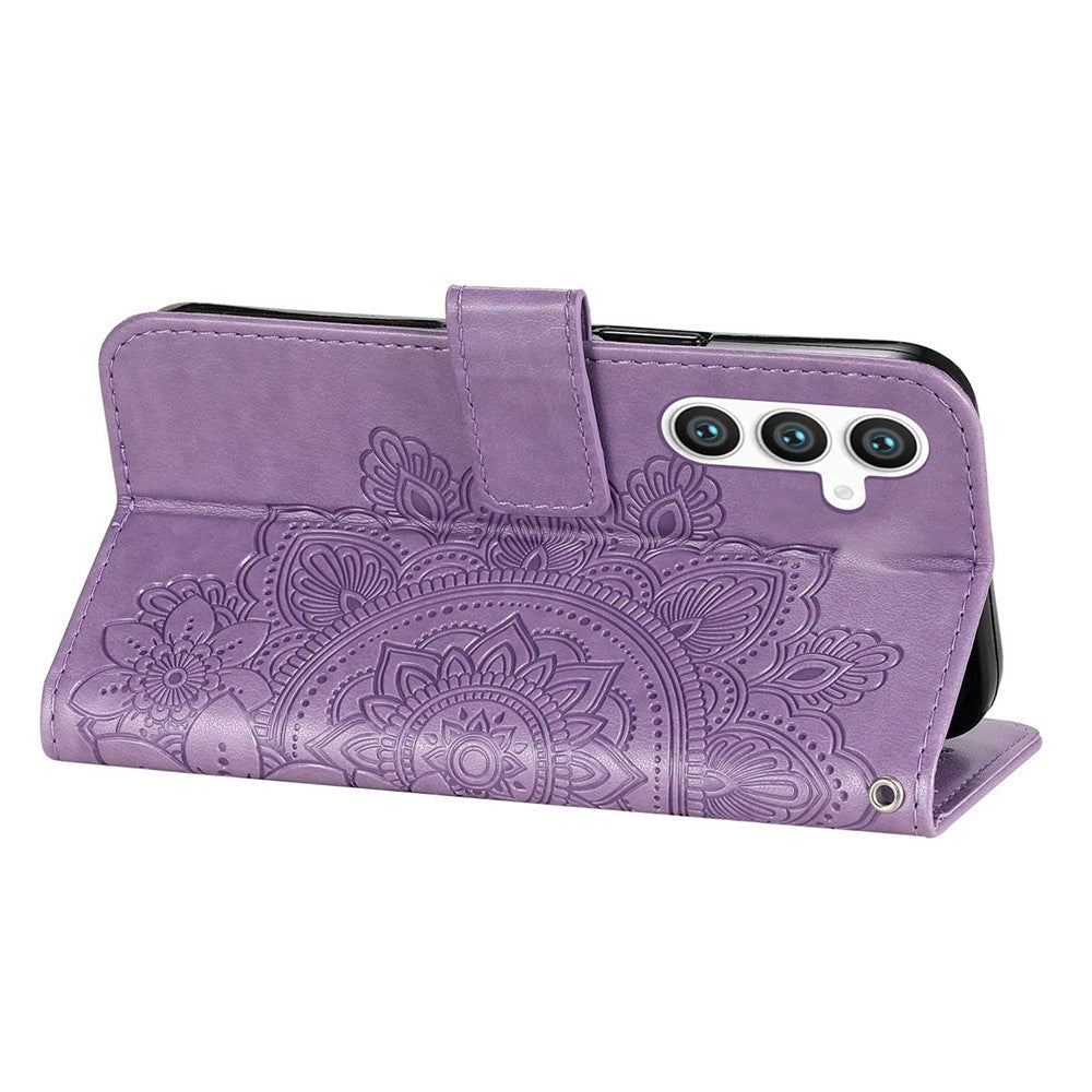 For Samsung Galaxy S23 FE Case Floral Pattern PU Leather Wallet Stand Phone Cover