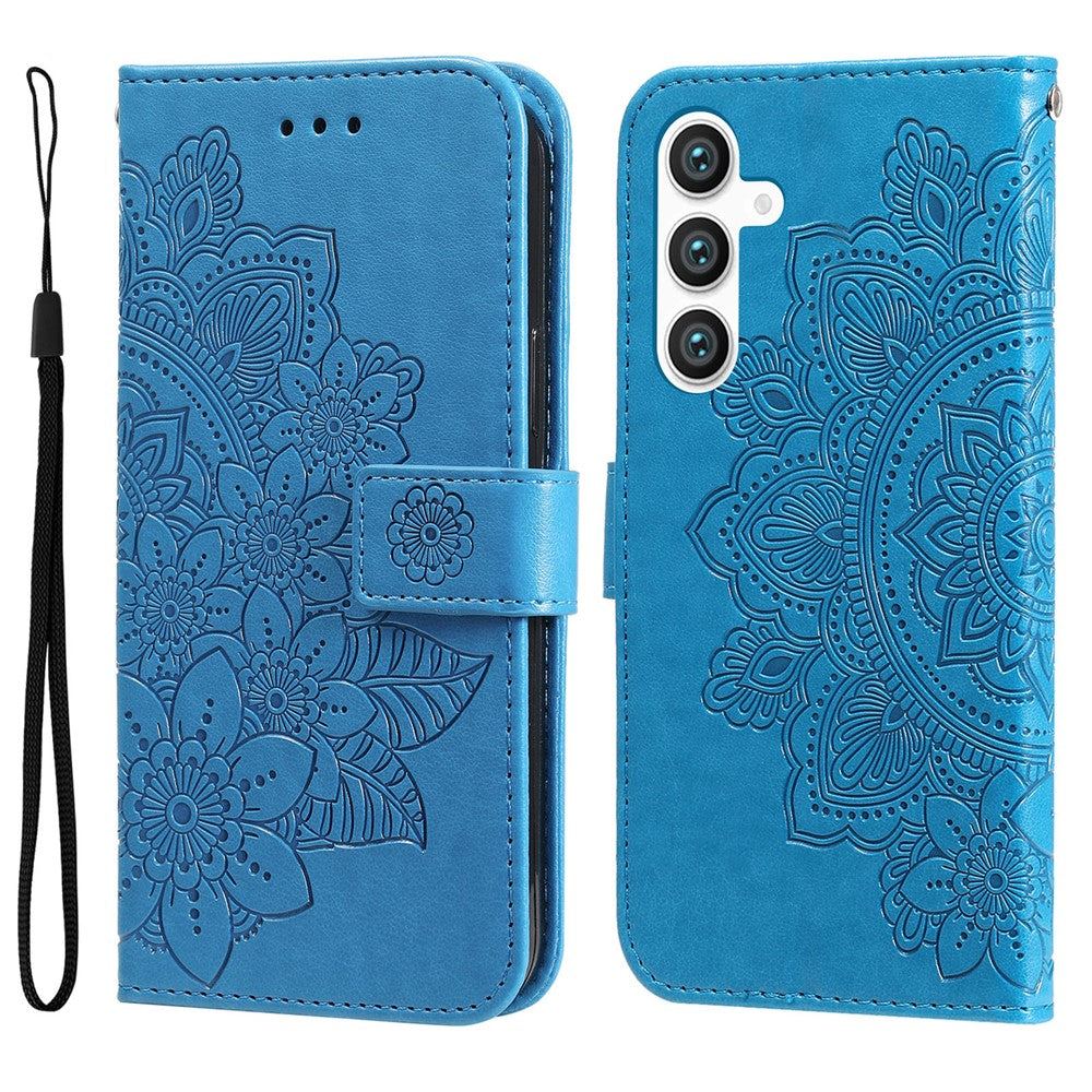 For Samsung Galaxy S23 FE Case Floral Pattern PU Leather Wallet Stand Phone Cover
