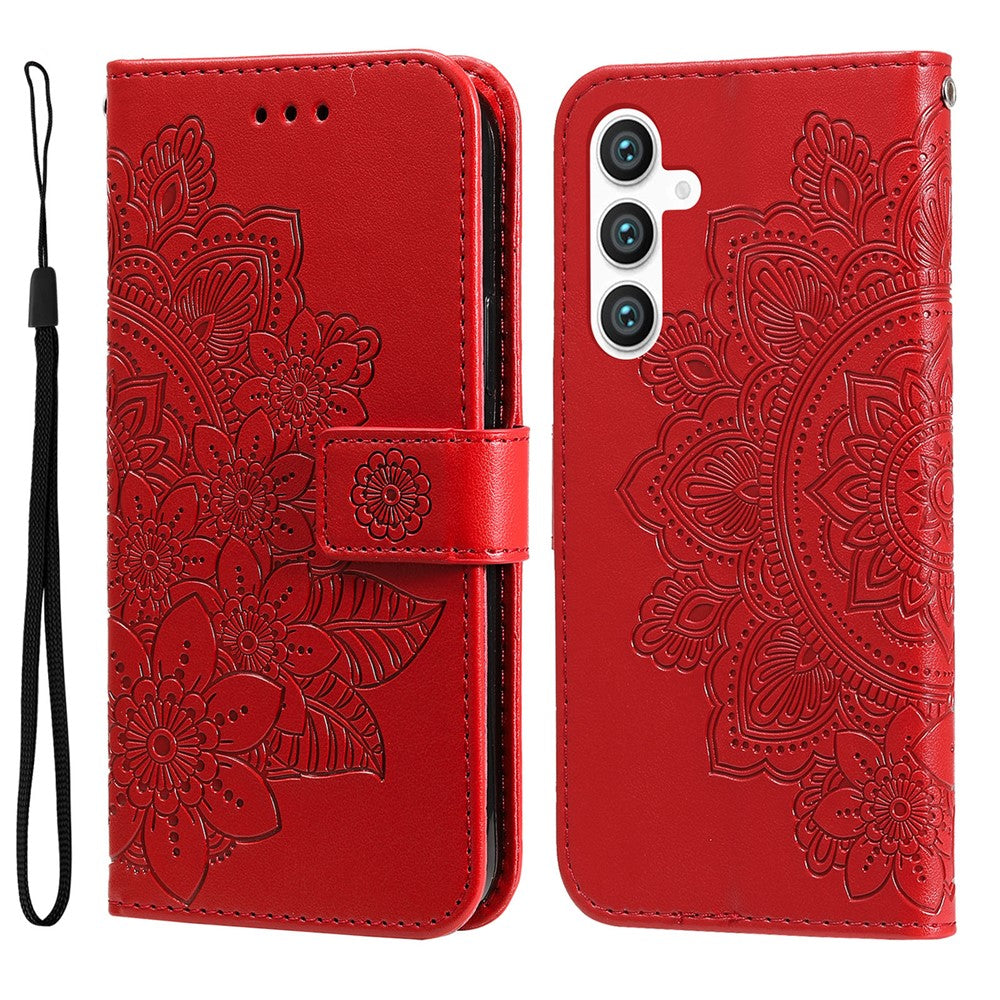 For Samsung Galaxy S23 FE Case Floral Pattern PU Leather Wallet Stand Phone Cover
