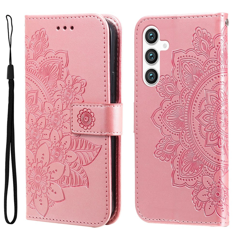For Samsung Galaxy S23 FE Case Floral Pattern PU Leather Wallet Stand Phone Cover