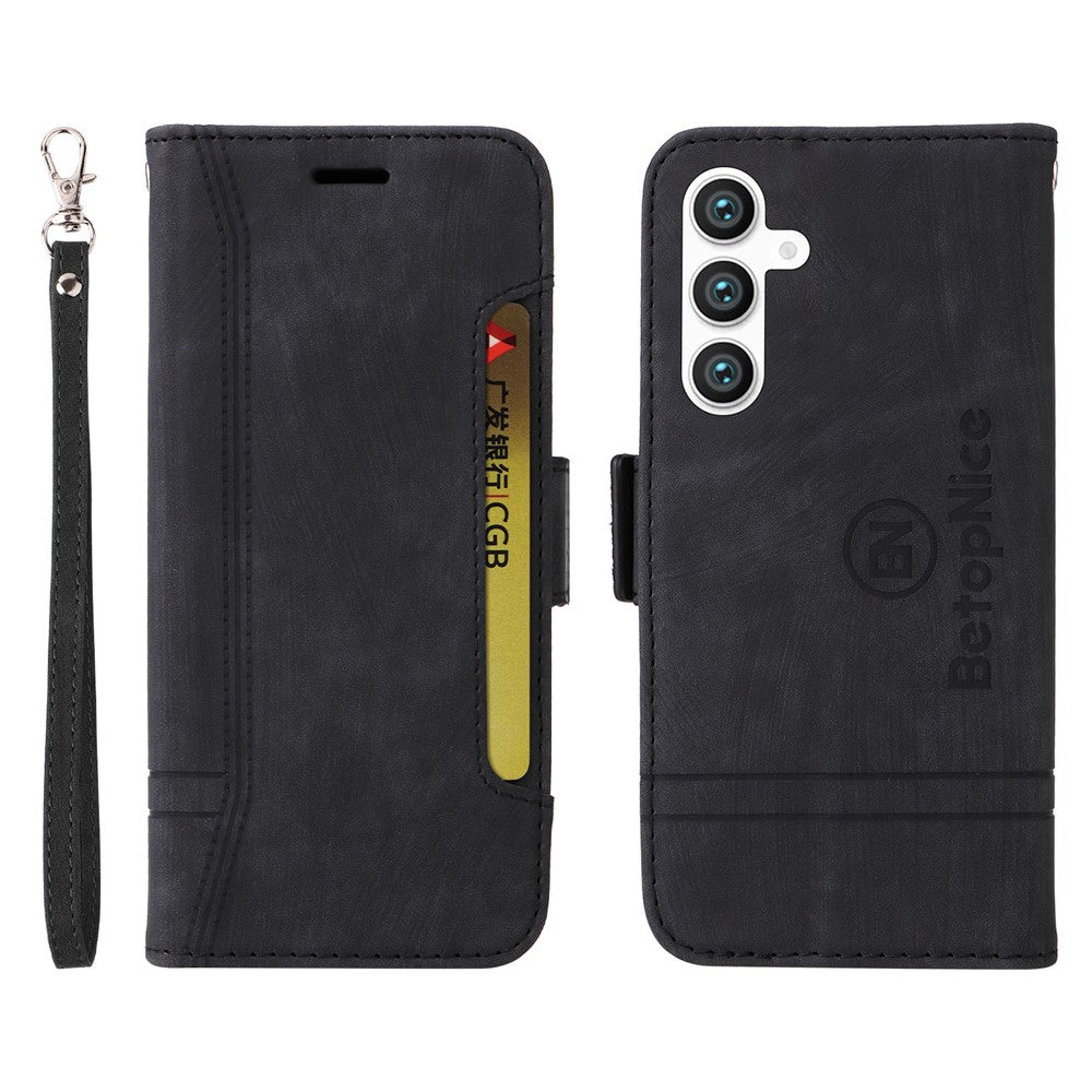 BETOPNICE 001 For Samsung Galaxy S23 FE TPU + PU Leather Phone Case Shockproof Stand Wallet Cover