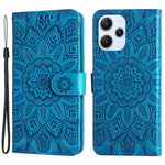 PU Leather Cover for Xiaomi Redmi 12 4G , Sunflower Imprinted Wallet Anti-Scratch Smartphone Case