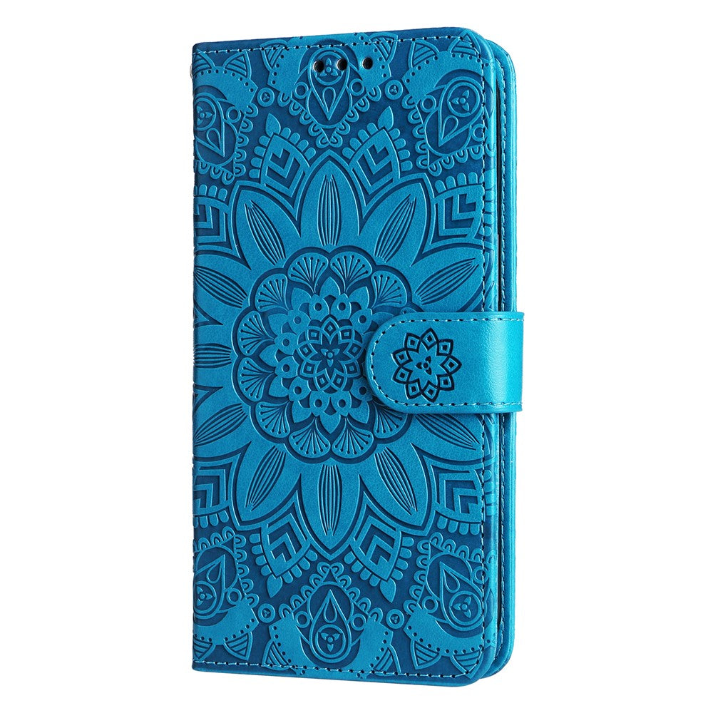 PU Leather Cover for Xiaomi Redmi 12 4G , Sunflower Imprinted Wallet Anti-Scratch Smartphone Case