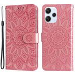 PU Leather Cover for Xiaomi Redmi 12 4G , Sunflower Imprinted Wallet Anti-Scratch Smartphone Case