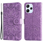 PU Leather Cover for Xiaomi Redmi 12 4G , Sunflower Imprinted Wallet Anti-Scratch Smartphone Case