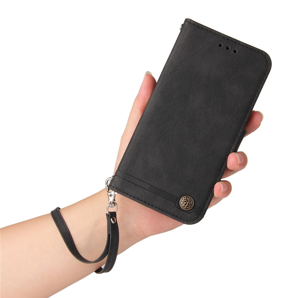 For Xiaomi Redmi 12 4G Leather Wallet Cases Skin Touch Phone Cover Stand with Strap