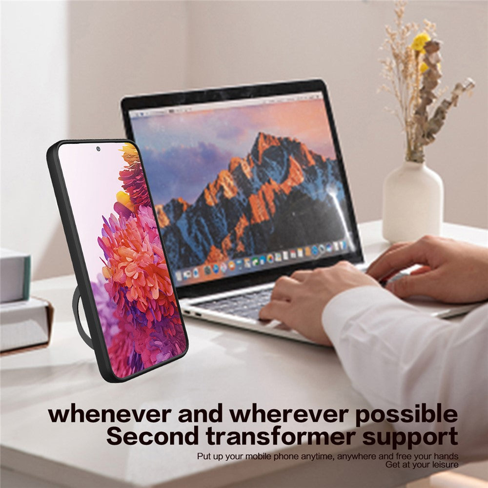 Stativcover til Samsung Galaxy S20 FE / S20 FE 5G / S20 FE 2022 / S20 Lite, mobilcover i PC+TPU med skydeligt kameradæksel