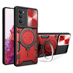 Stativcover til Samsung Galaxy S20 FE / S20 FE 5G / S20 FE 2022 / S20 Lite, mobilcover i PC+TPU med skydeligt kameradæksel