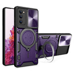 Stativcover til Samsung Galaxy S20 FE / S20 FE 5G / S20 FE 2022 / S20 Lite, mobilcover i PC+TPU med skydeligt kameradæksel