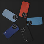 ABEEL For iPhone 15 Pro Max Protective Slim Case Textured PU Leather+TPU Phone Cover