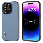 ABEEL For iPhone 15 Pro Max Protective Slim Case Textured PU Leather+TPU Phone Cover