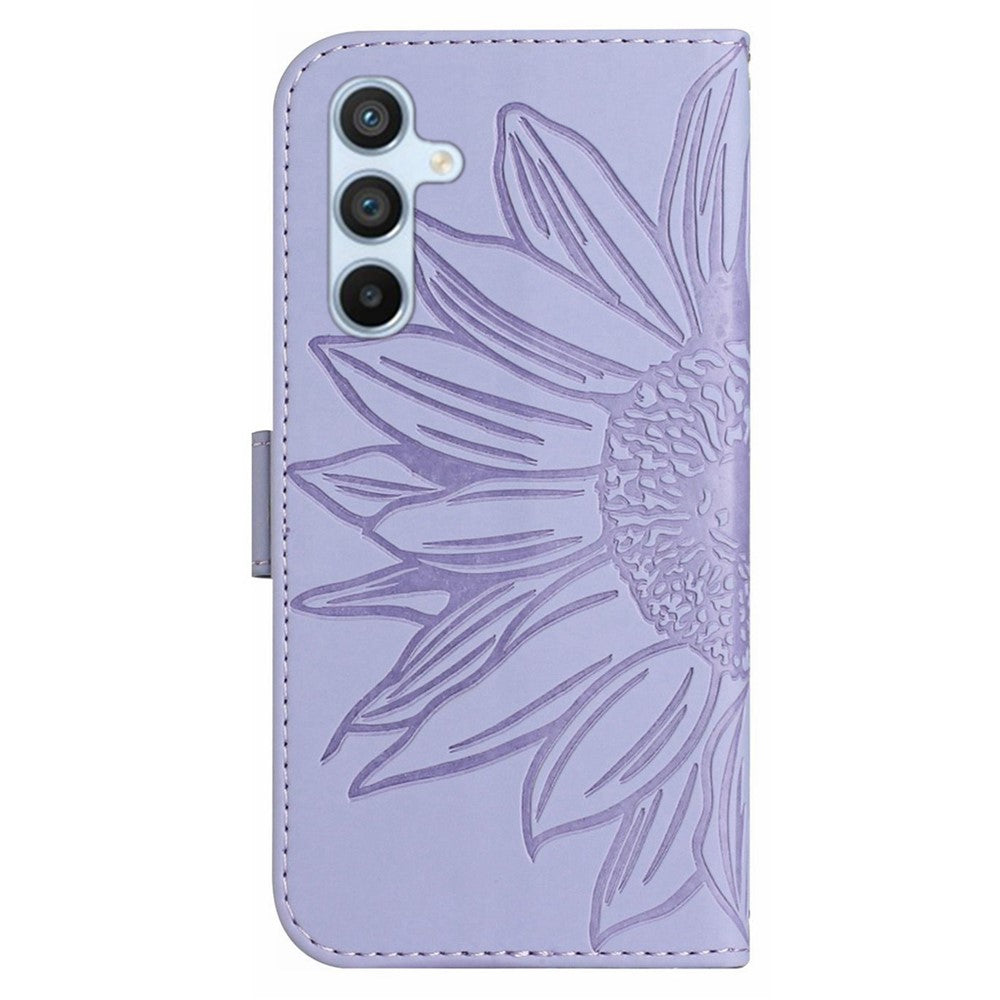 HT04 Til Samsung Galaxy A25 5G (Global) (161.0 x 76.5 x 8.3mm) Læderpung Etui Stativ Telefoncover med Skulderrem