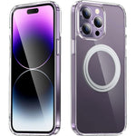 Magnetic Clear Case for iPhone 14 Pro Max Compatible with MagSafe TPU + PC Drop Protection Phone Cover