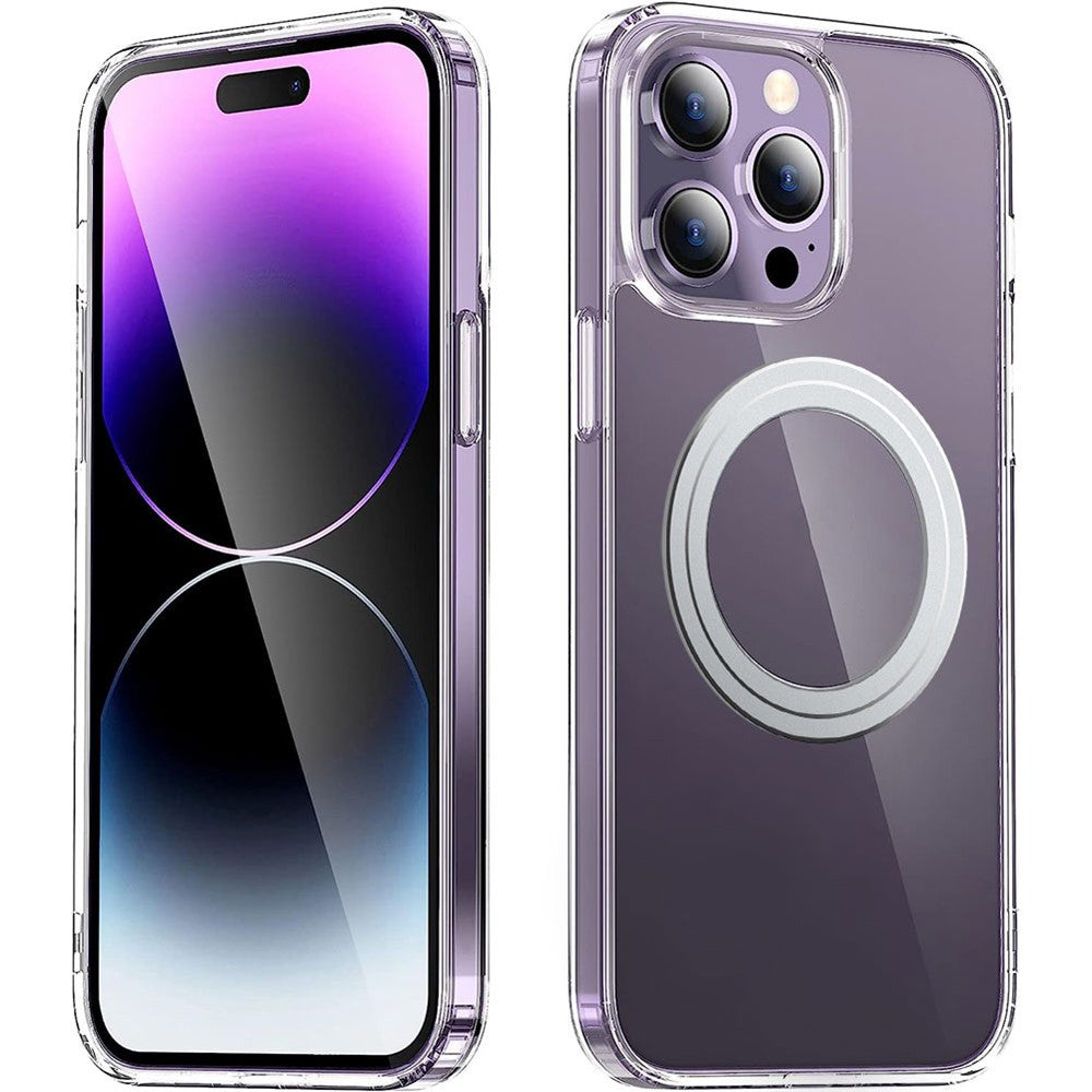 Magnetic Clear Case for iPhone 14 Pro Max Compatible with MagSafe TPU + PC Drop Protection Phone Cover