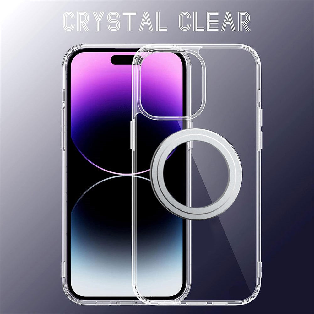 Magnetic Clear Case for iPhone 14 Pro Max Compatible with MagSafe TPU + PC Drop Protection Phone Cover