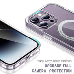 Magnetic Clear Case for iPhone 14 Pro Max Compatible with MagSafe TPU + PC Drop Protection Phone Cover