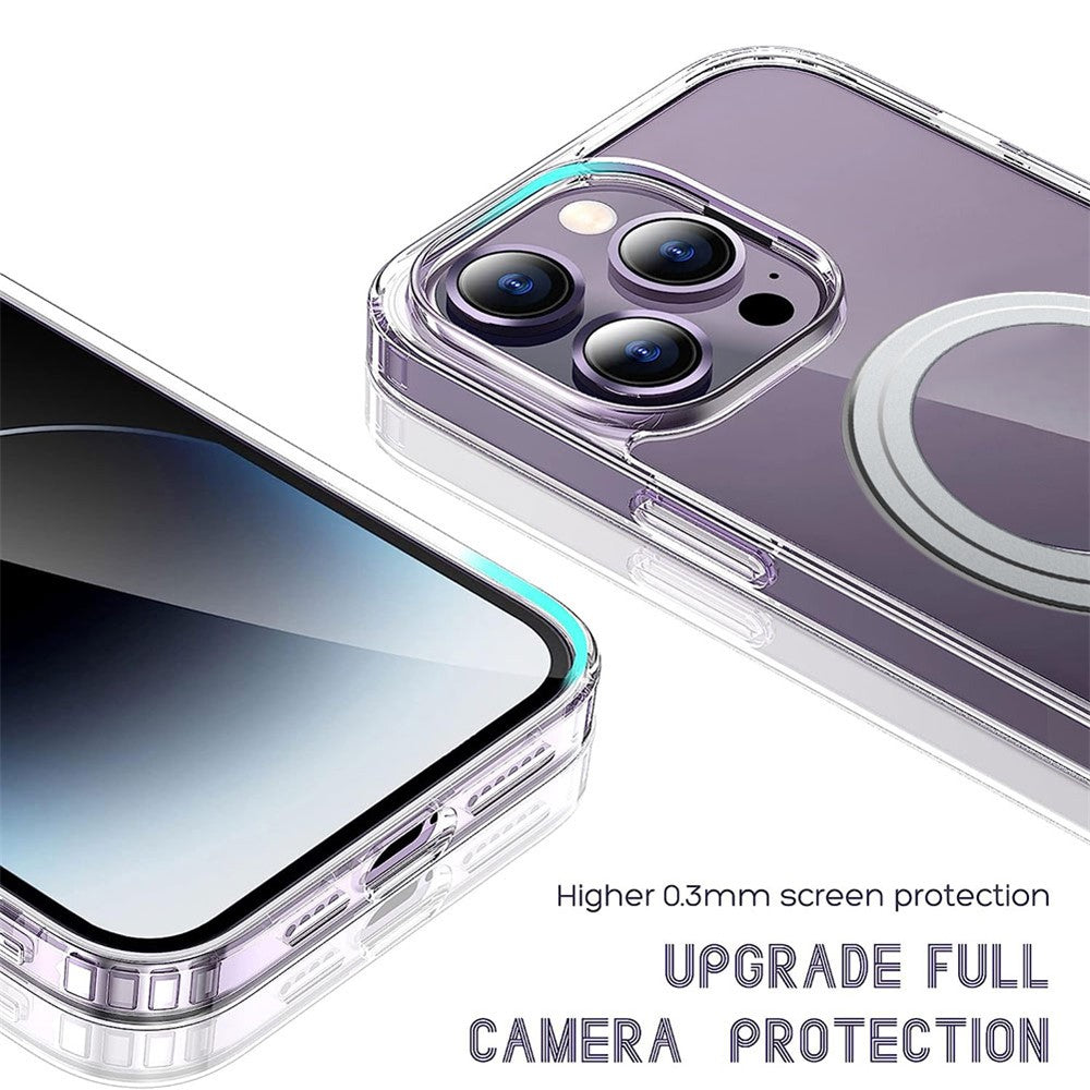 Magnetic Clear Case for iPhone 14 Pro Max Compatible with MagSafe TPU + PC Drop Protection Phone Cover