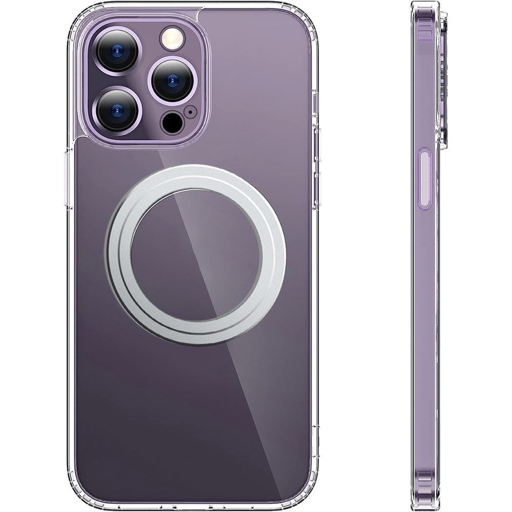 Magnetic Clear Case for iPhone 14 Pro Max Compatible with MagSafe TPU + PC Drop Protection Phone Cover