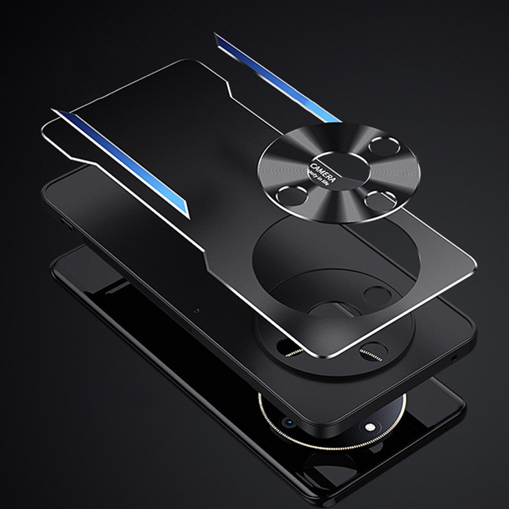 TPU + Aluminum Alloy Phone Case for Honor X50 , Anti-drop Phone Back Cover Protector