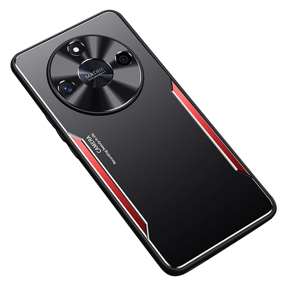 TPU + Aluminum Alloy Phone Case for Honor X50 , Anti-drop Phone Back Cover Protector