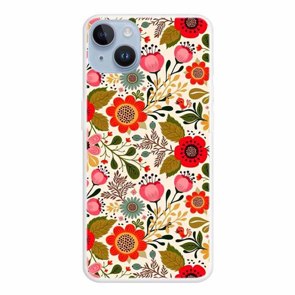 iPhone 15 Mönstertryck mobilskal Stötsäkert Slim Fit TPU-fodral