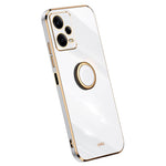 XINLI TPU Case for Xiaomi Redmi Note 12 5G (Global) , Ring Kickstand Electroplated Phone Cover
