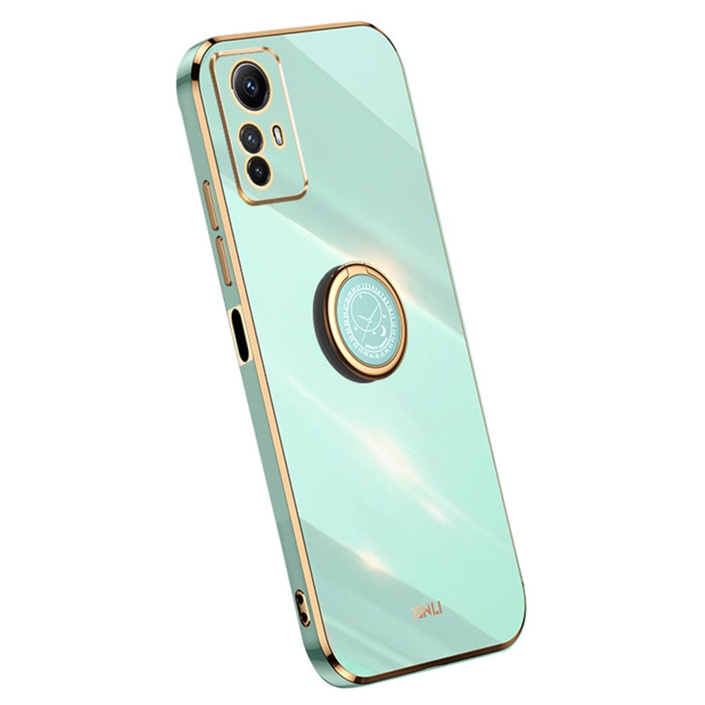 XINLI For Xiaomi Redmi Note 12S 4G Ring Kickstand TPU Phone Cover Electroplated Phone Case