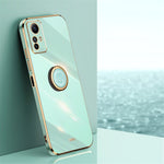 XINLI For Xiaomi Redmi Note 12S 4G Ring Kickstand TPU Phone Cover Electroplated Phone Case