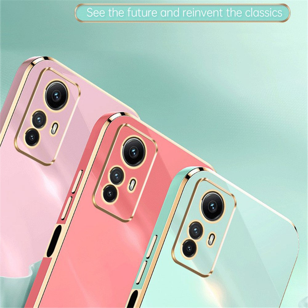 XINLI For Xiaomi Redmi Note 12S 4G Ring Kickstand TPU Phone Cover Electroplated Phone Case