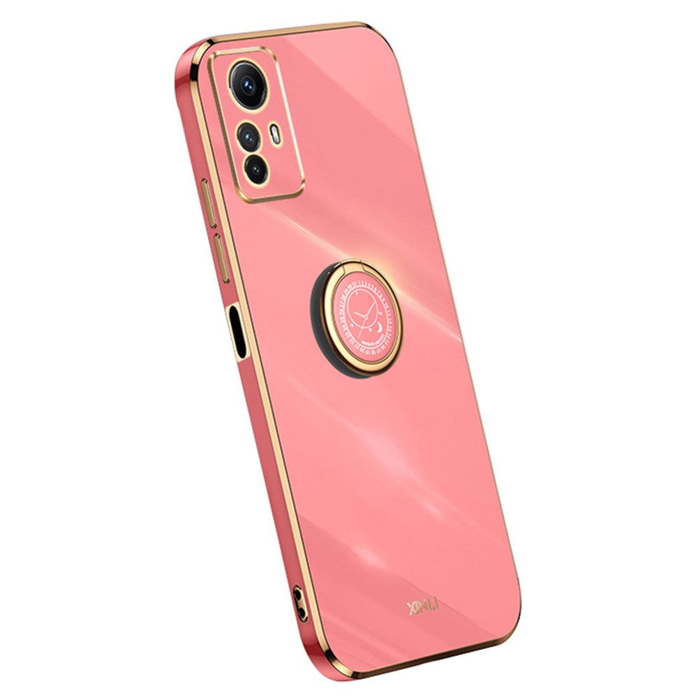 XINLI For Xiaomi Redmi Note 12S 4G Ring Kickstand TPU Phone Cover Electroplated Phone Case
