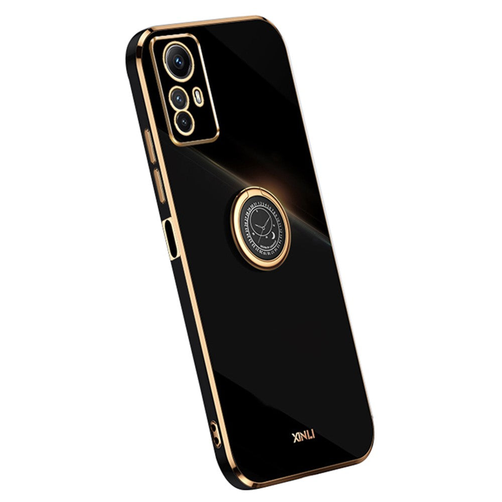 XINLI For Xiaomi Redmi Note 12S 4G Ring Kickstand TPU Phone Cover Electroplated Phone Case