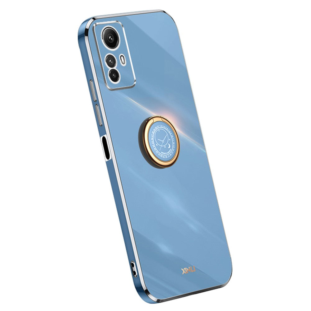 XINLI For Xiaomi Redmi Note 12S 4G Ring Kickstand TPU Phone Cover Electroplated Phone Case