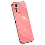 XINLI Fallskyddande Mobilskal för Xiaomi Redmi Note 12S 4G Elektropläterat TPU-skydd med guldkant