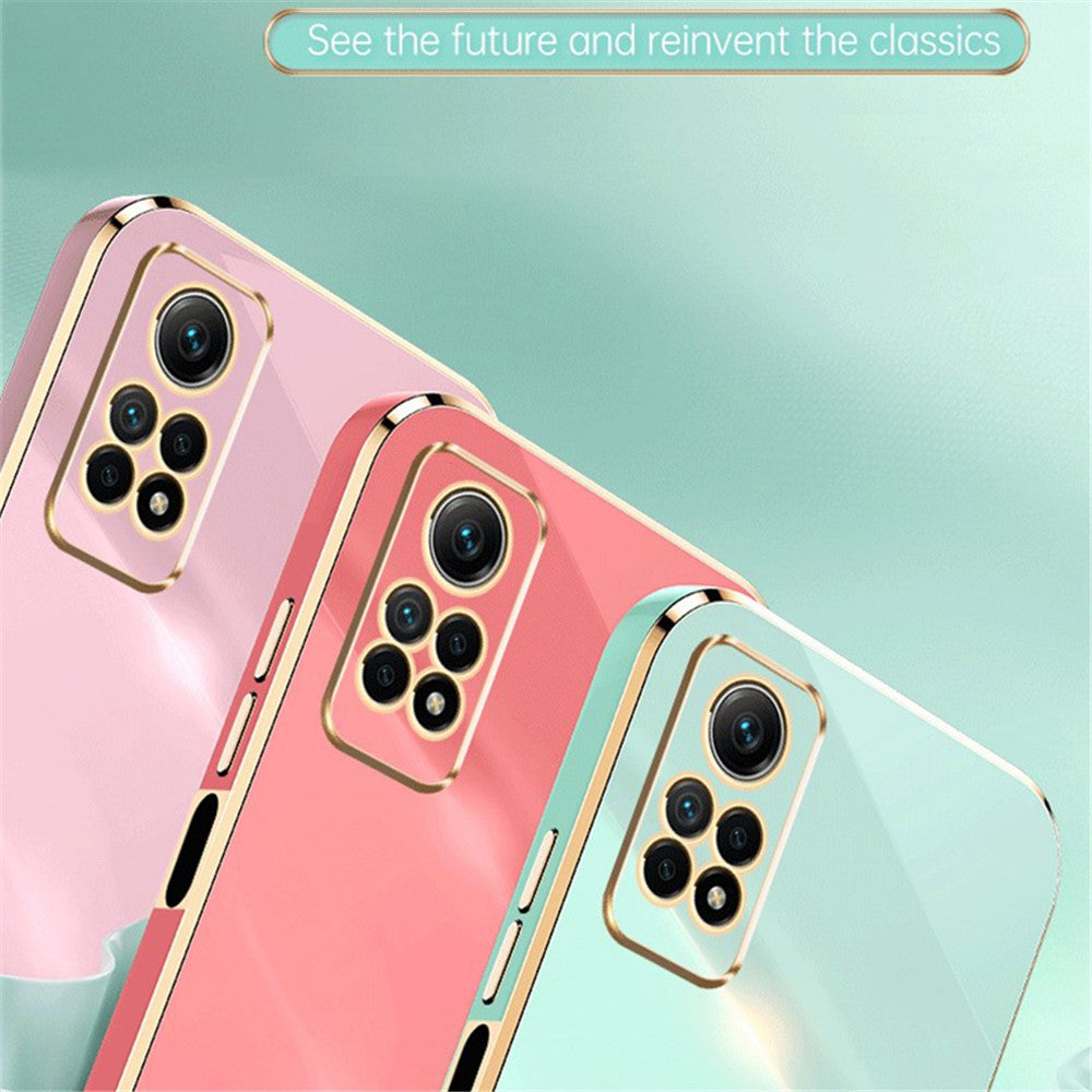 XINLI Phone TPU Case for Xiaomi Redmi Note 12 Pro 4G , Electroplated Ring Kickstand Phone Cover