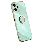 XINLI For Xiaomi Redmi 12 4G Electroplated Phone Case Ring Kickstand TPU Back Cover