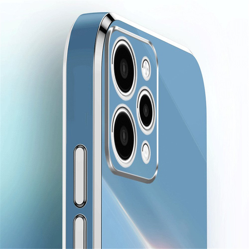 XINLI For Xiaomi Redmi 12 4G Electroplated Phone Case Ring Kickstand TPU Back Cover