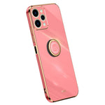 XINLI For Xiaomi Redmi 12 4G Electroplated Phone Case Ring Kickstand TPU Back Cover
