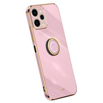 XINLI For Xiaomi Redmi 12 4G Electroplated Phone Case Ring Kickstand TPU Back Cover