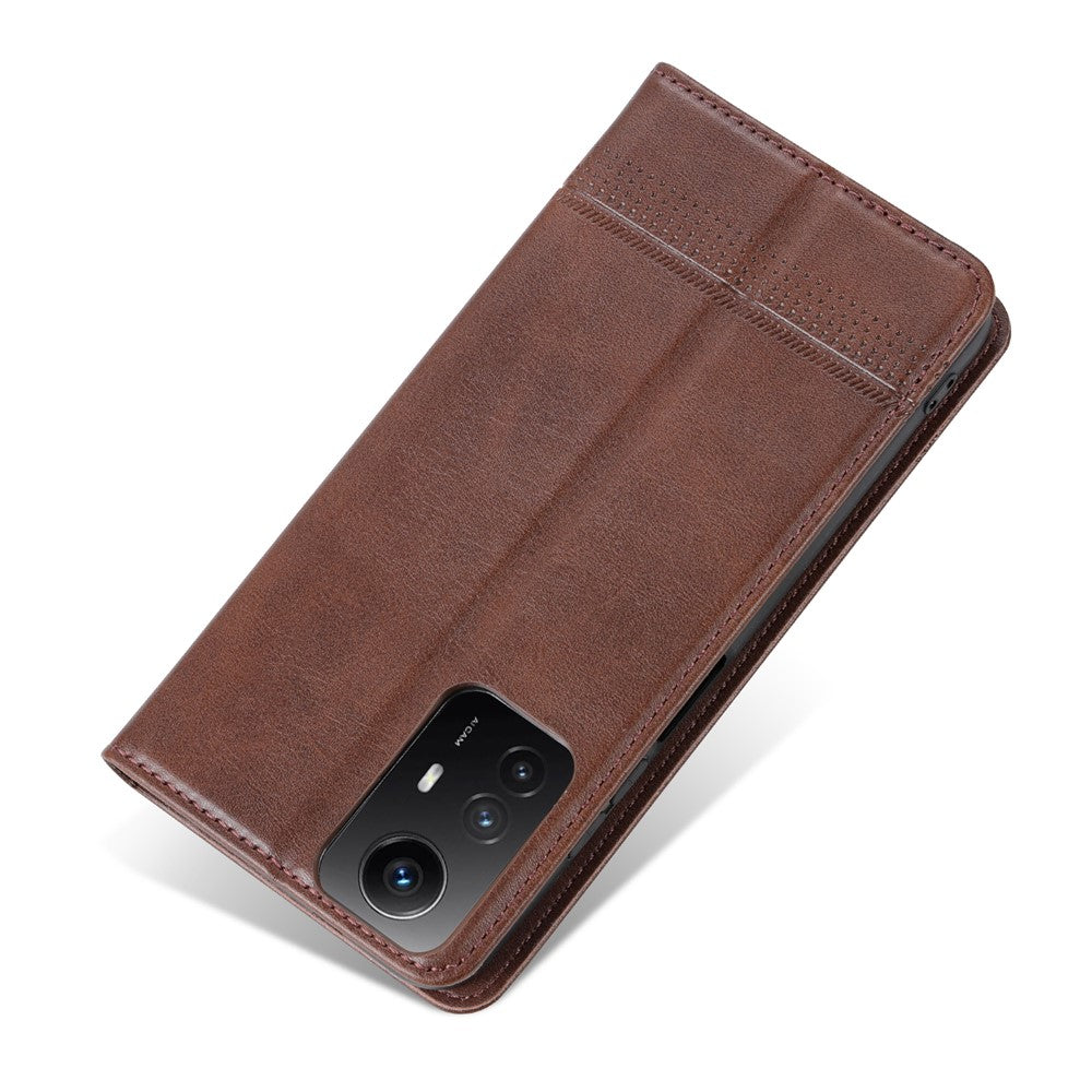 AZNS For Xiaomi Redmi Note 12S 4G Viewing Stand PU Leather Wallet Case Flip Folio Phone Cover