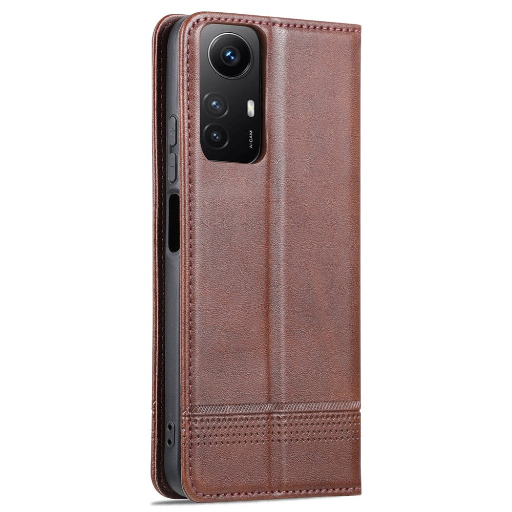 AZNS For Xiaomi Redmi Note 12S 4G Viewing Stand PU Leather Wallet Case Flip Folio Phone Cover