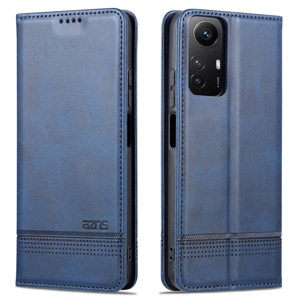 AZNS For Xiaomi Redmi Note 12S 4G Viewing Stand PU Leather Wallet Case Flip Folio Phone Cover
