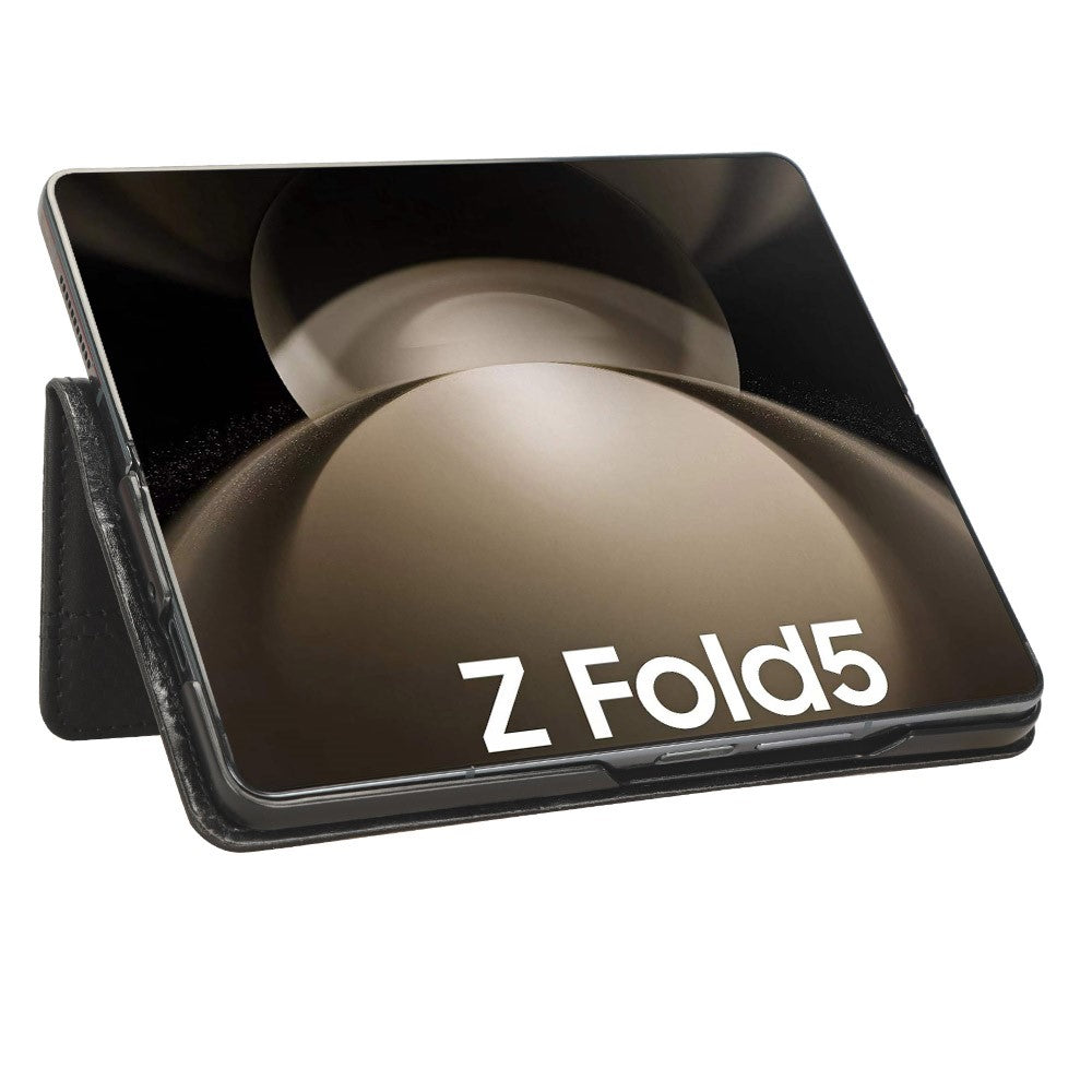 For Samsung Galaxy Z Fold5 5G Retro PU Leather Phone Case Magnetic Closing Stand Phone Cover