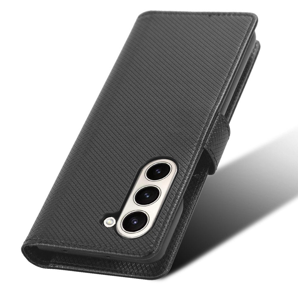 For Samsung Galaxy Z Fold5 5G PU Leather Wallet Case Stand Diamond Texture Phone Cover